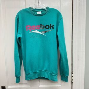 Vintage Reebok Classic organic‎ cotton turquoise sweatshirt men’s small